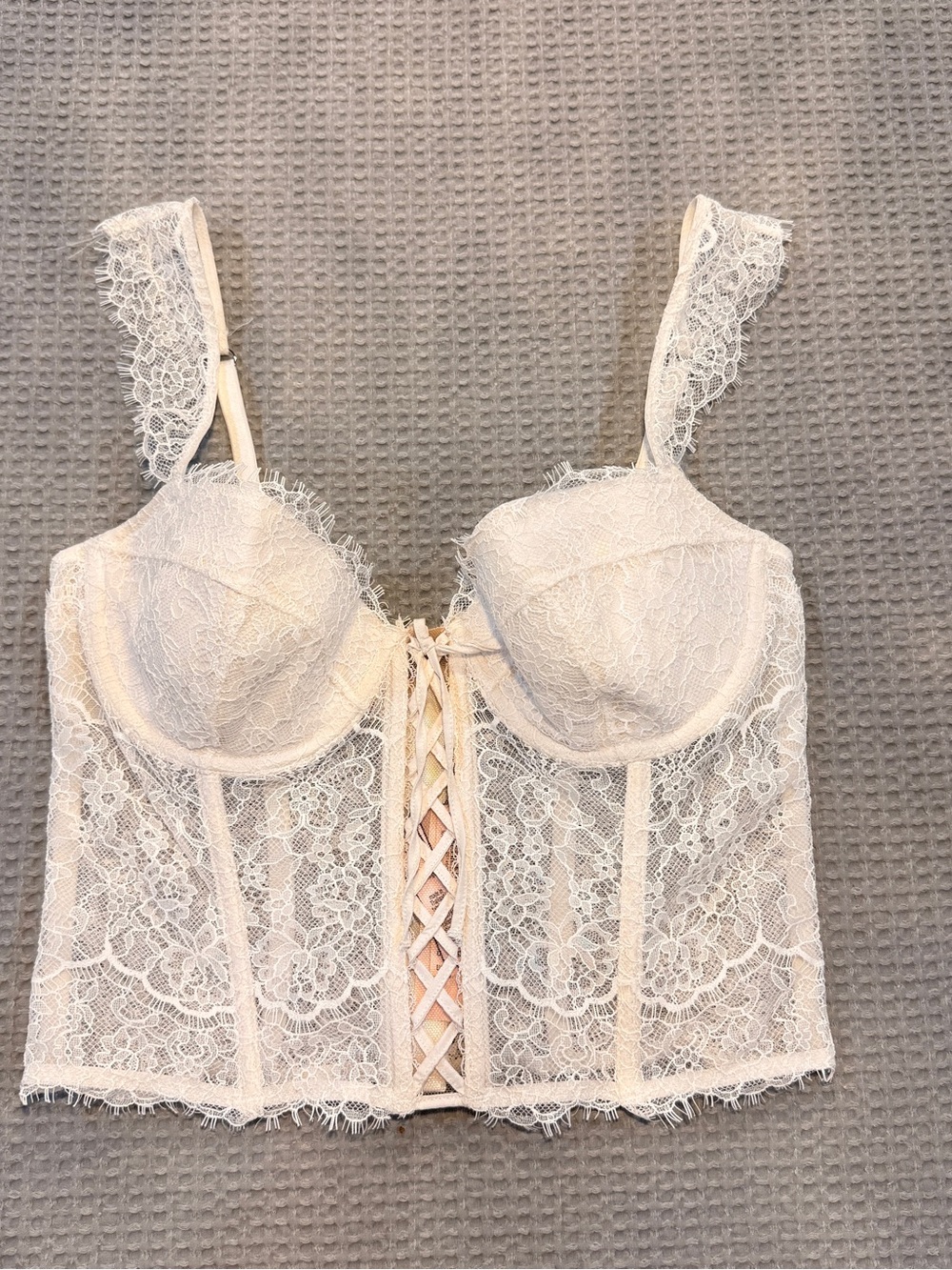 Victoria's Secret Cream Lace Longline Bustier